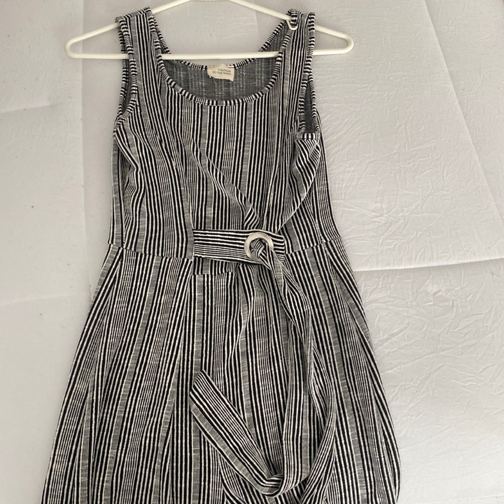 striped cropped romper